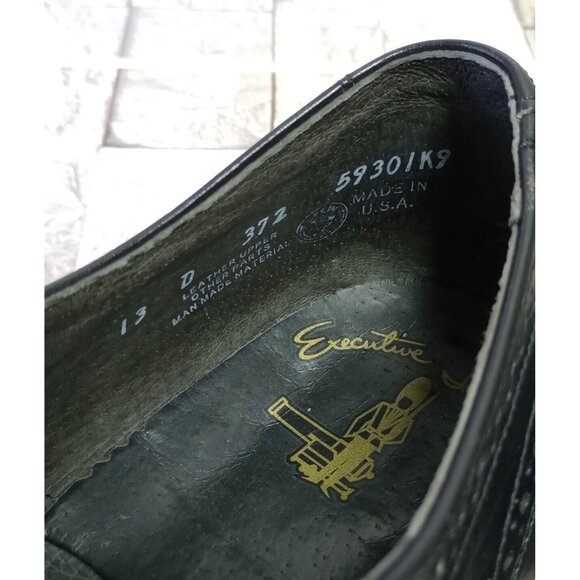 O\'Sullivan Executive Imperials Black Leather Dress Shoes Casual Men\'s 13D VTG main image 4